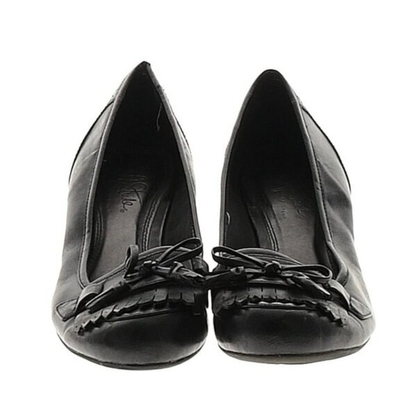 Life Stride Black Heels with Chunky Medium Heel - Picture 2 of 2